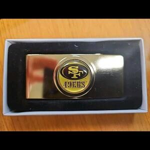 NFL San Francisco 49ers 24k Gold Plated Solid Brass Money Clip
